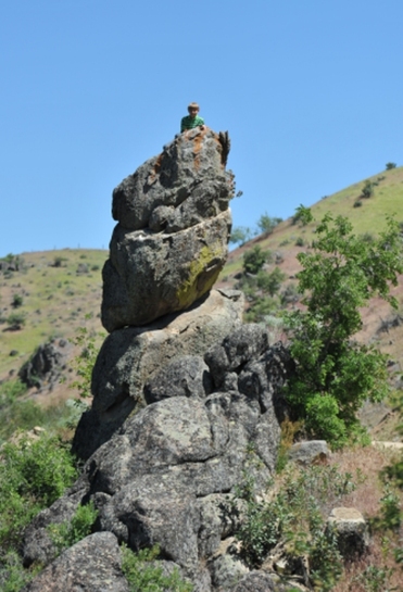 Alex LOVES to climb boulders ~  BoulderCrest Ranch