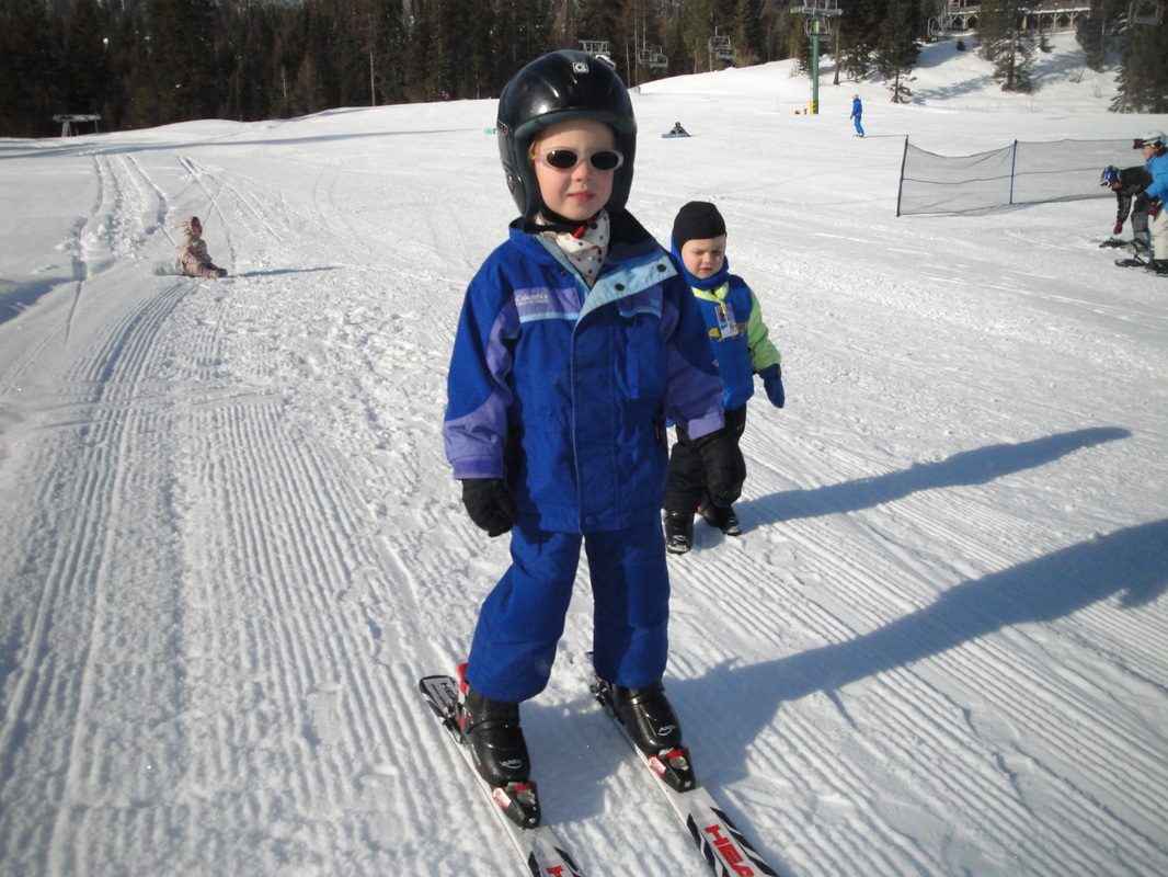 Calli and Caleb are great little skiers  ~  BoulderCrest Ranch