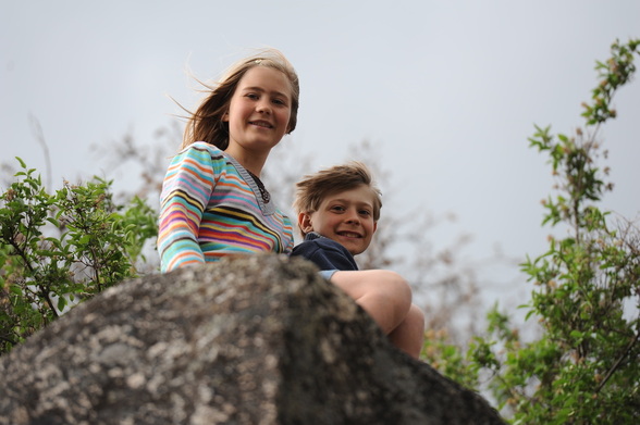 Tori and Alex enjoying a climb at BoulderCrest Ranch